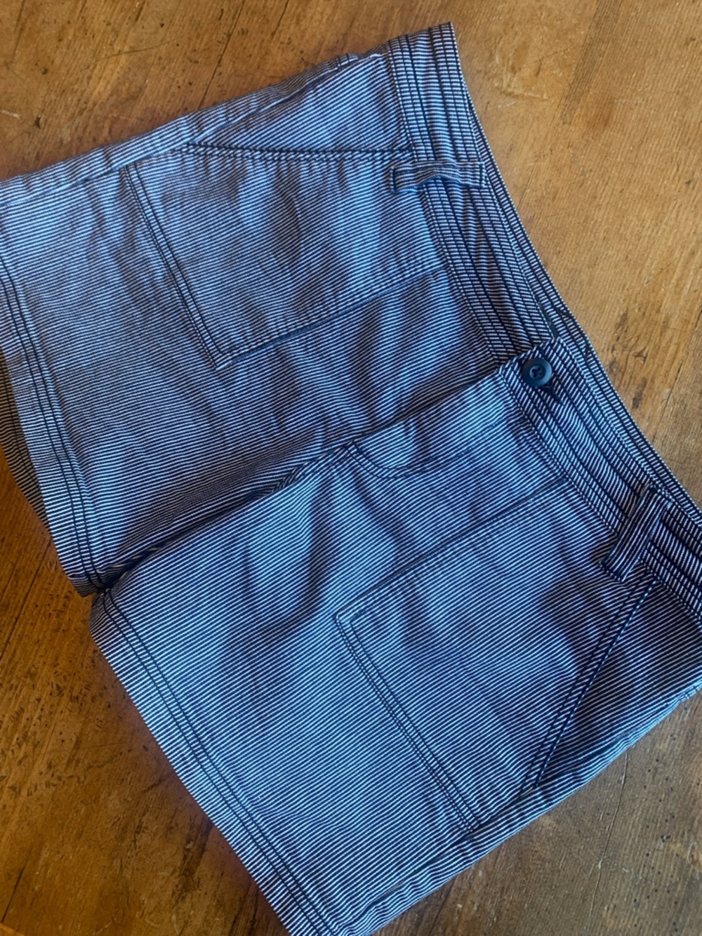 Prana Navy and White Pinstripe Women's Cargo Shorts - Picture 15 of 16